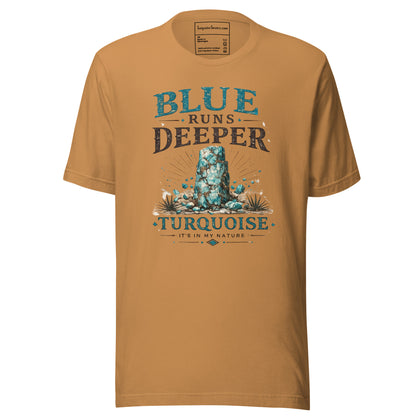 Blue Runs Deeper | Natural Turquoise Graphic T-Shirt Unisex t-shirt